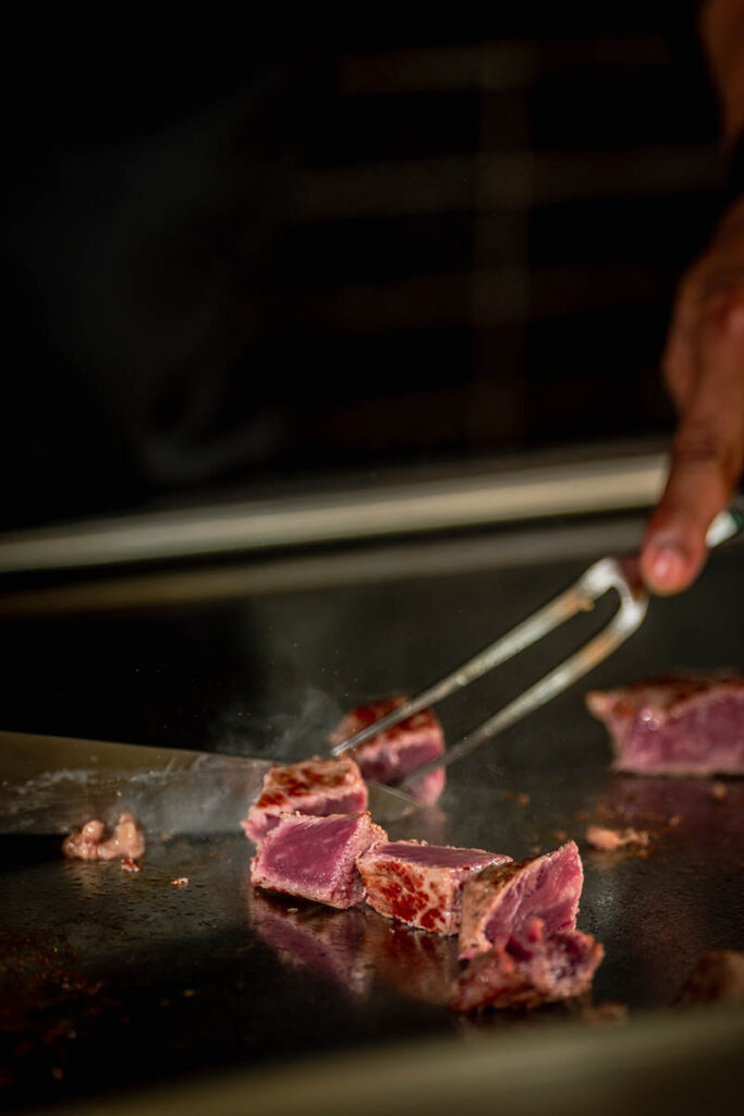 przygotowywanie steka wagyu